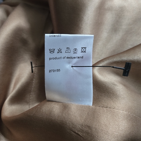 New Akris x Bergdorf Goodman Moscat Lame Gold Bronze Metallic Coat Size 14 NWT - Picture 11 of 14